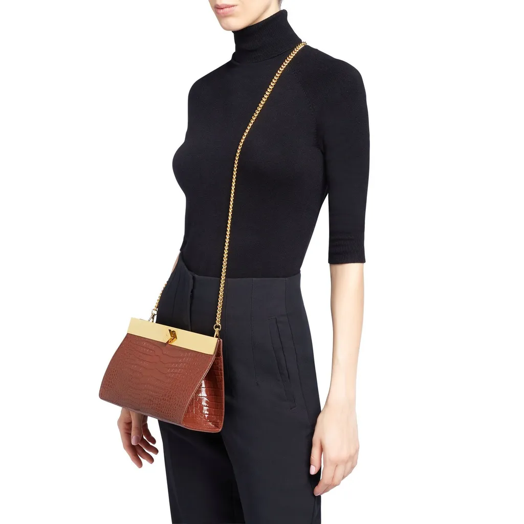 Crocodile Embossed Clutch