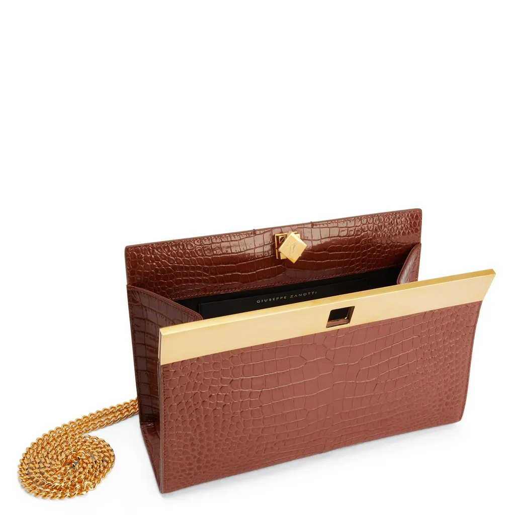 Crocodile Embossed Clutch