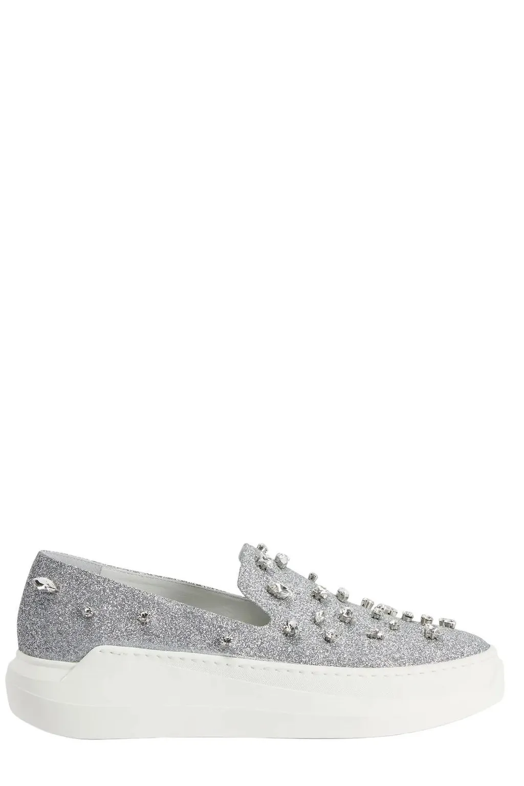 Slip-On Sneakers With Crystals