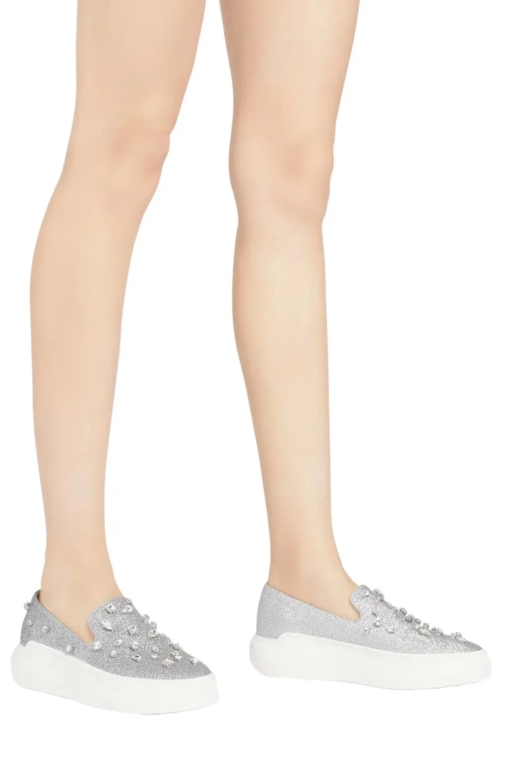 Slip-On Sneakers With Crystals