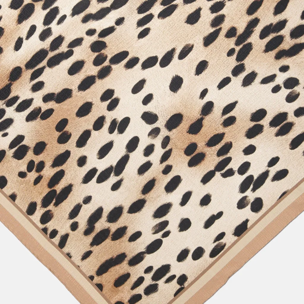 Leopard Print Silk Scarf