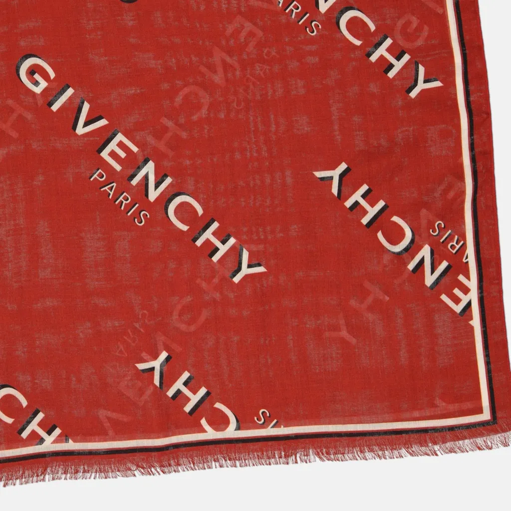 Scarf With All-Over Logo Print