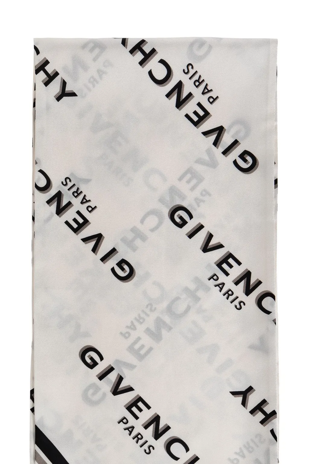 Logo Print Silk Scarf