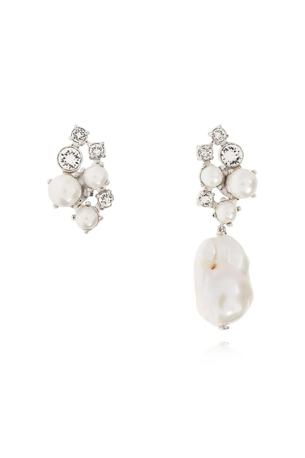 Asymmetric Earrings With Pearl