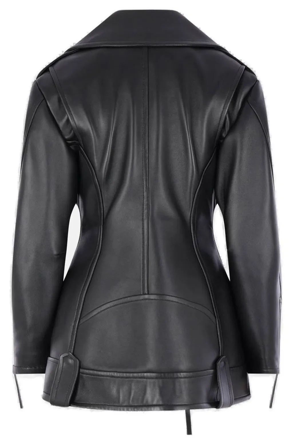 Asymmetric Leather Biker Jacket