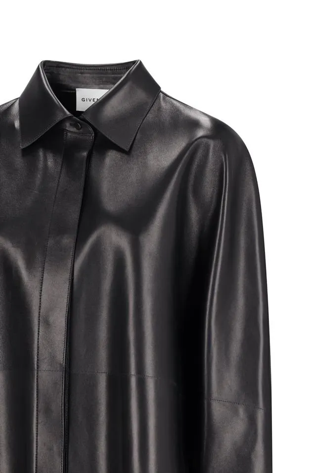Oversized Leather Shirt