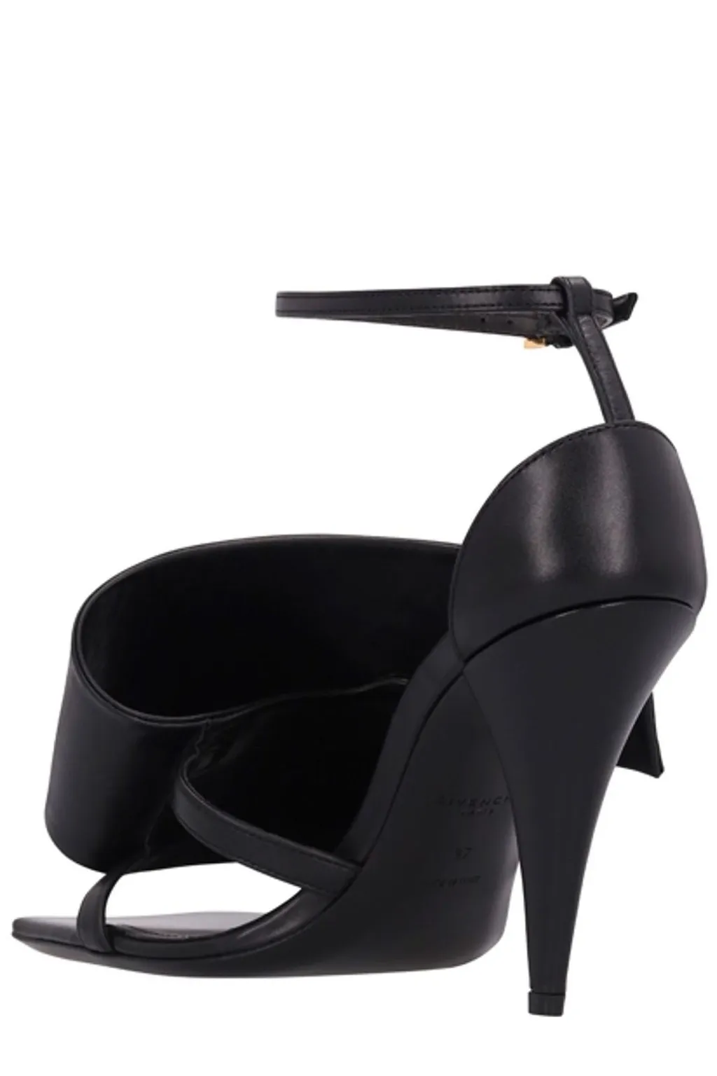 Asymmetric Strap Heeled Sandals