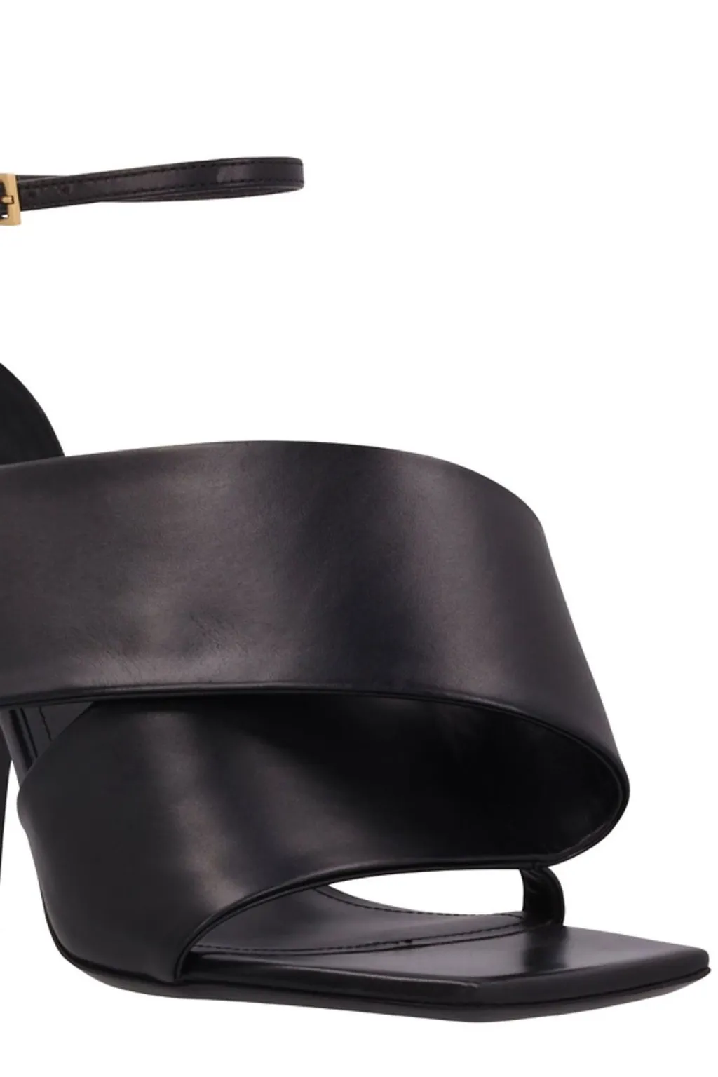 Asymmetric Strap Heeled Sandals