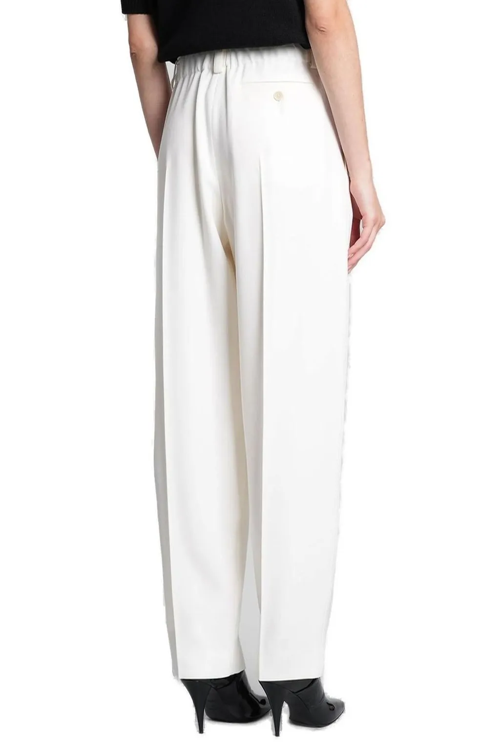 High-Waisted Pleated Trousers