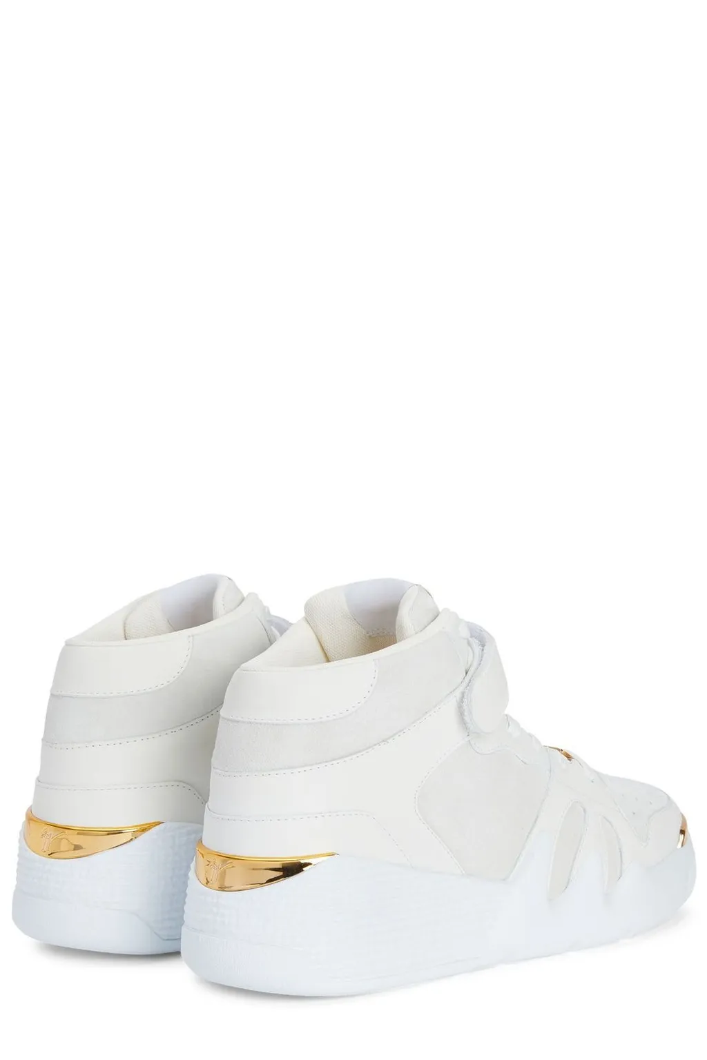 High-Top Sneakers With Gold Details