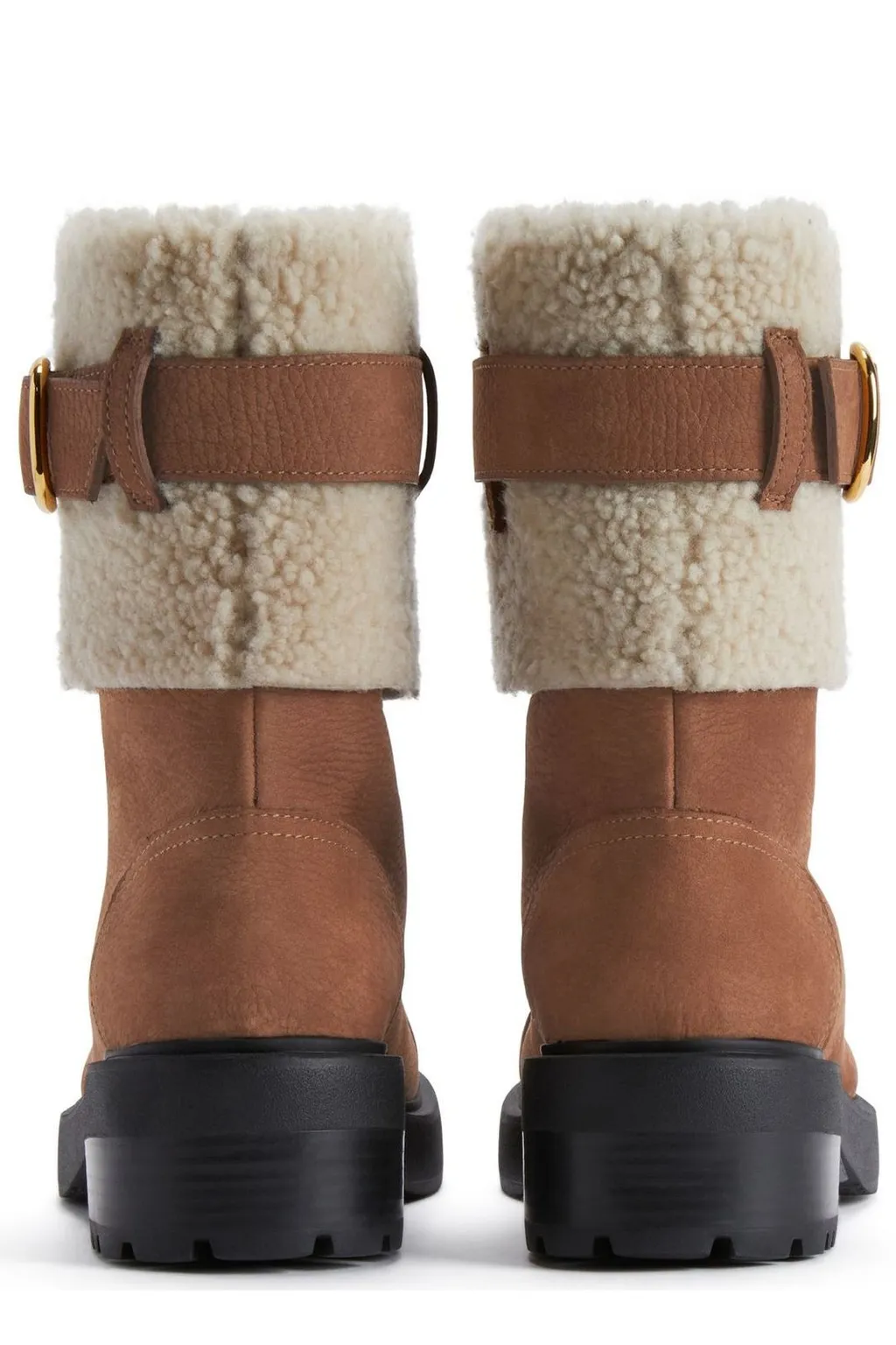 Boots With Shearling Trim