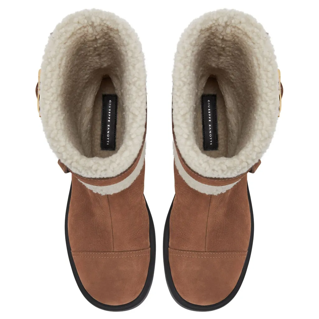 Boots With Shearling Trim