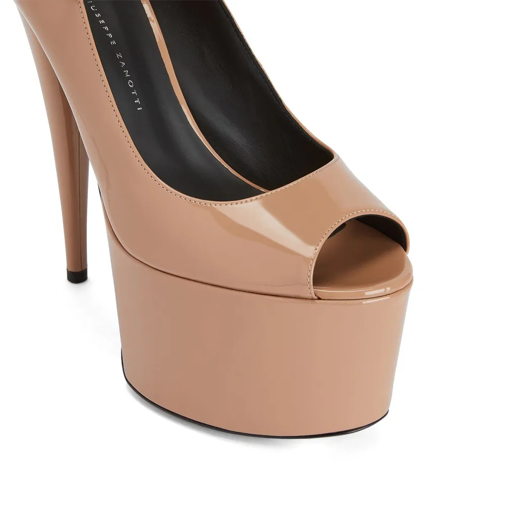 Platform Peep-Toe Ankle Strap Heels