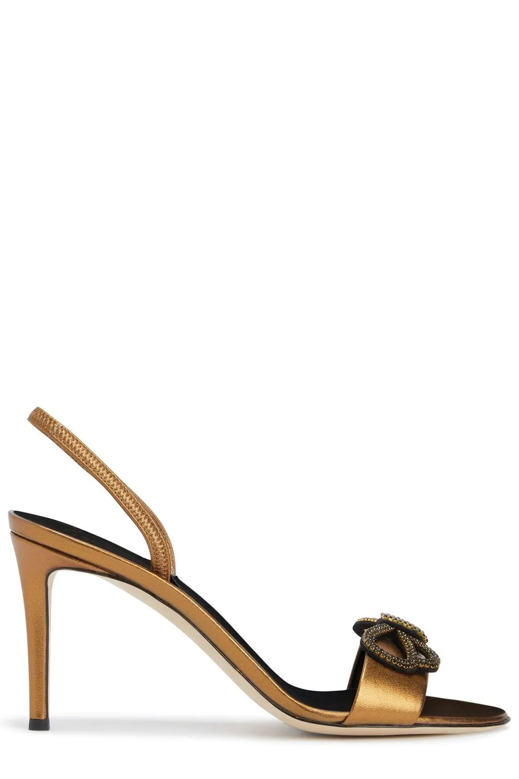 Bow Embellished Slingback Sandals