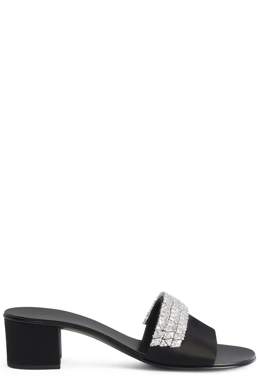 Mules With Crystal-Embellished Strap