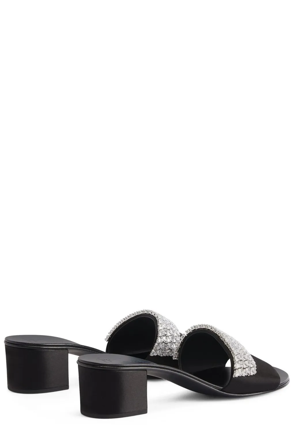 Mules With Crystal-Embellished Strap