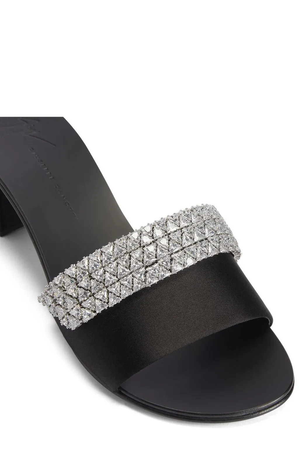 Mules With Crystal-Embellished Strap