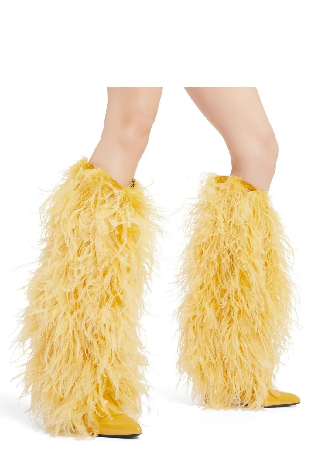 Feather-Trimmed Boots