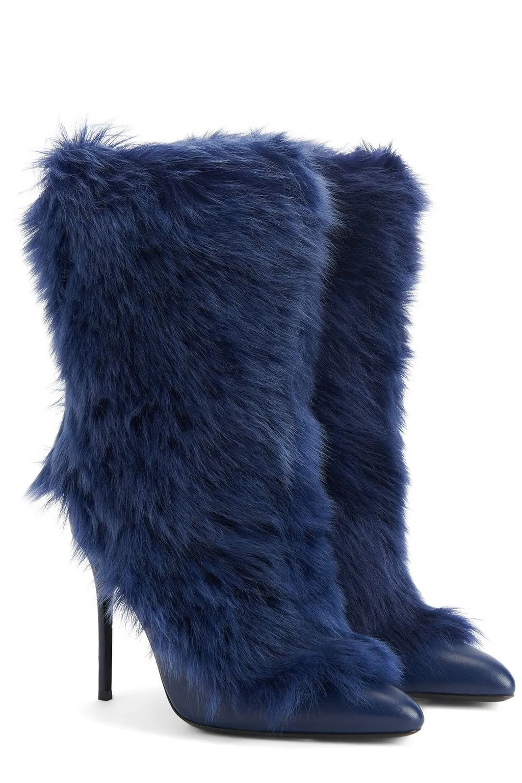Furry High-Heeled Boots