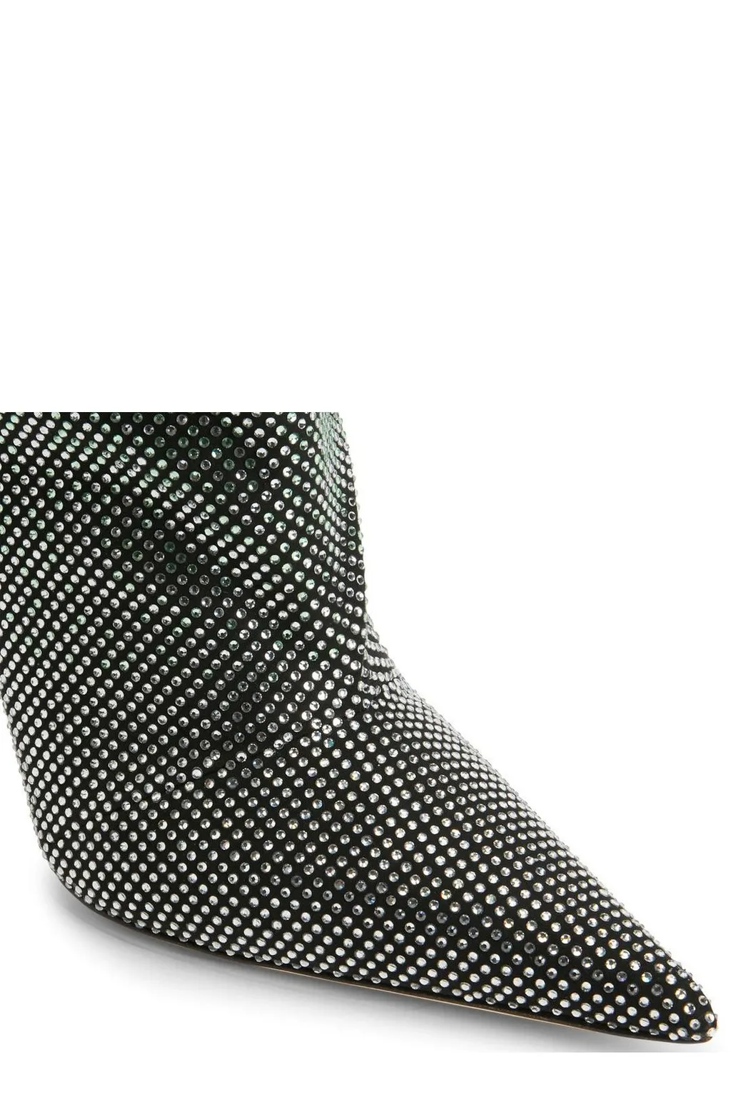 Ruched Crystal Knee-High Boots