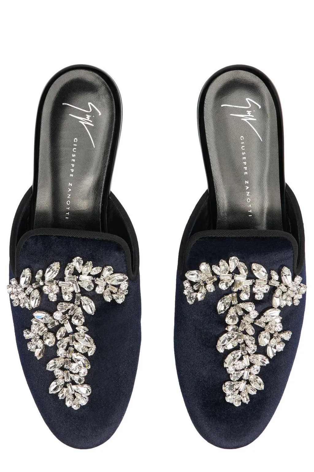 Mules With Crystal Embellishment