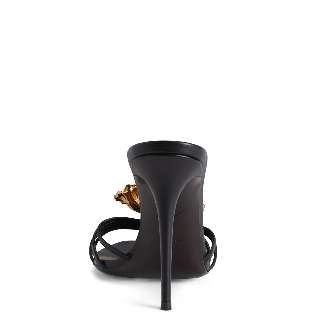 Mules With Floral Embellishment