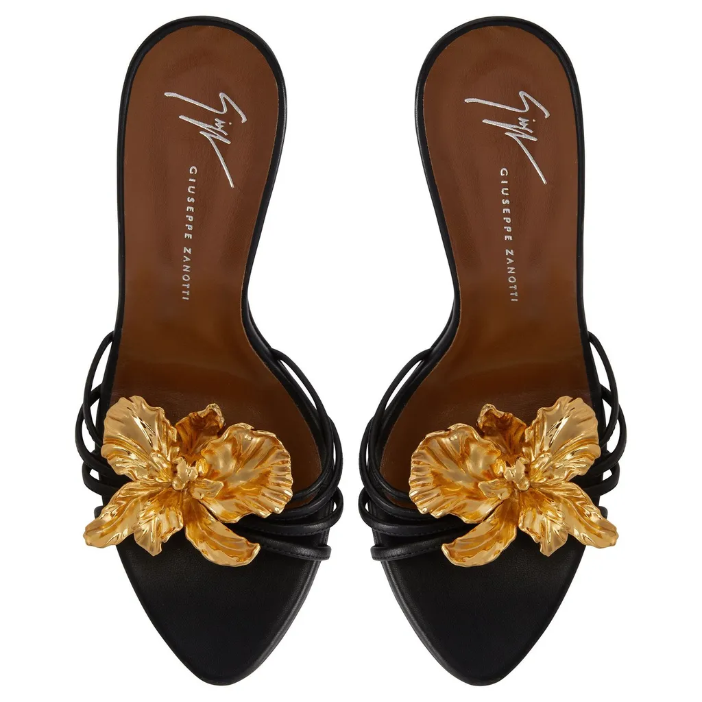 Mules With Floral Embellishment