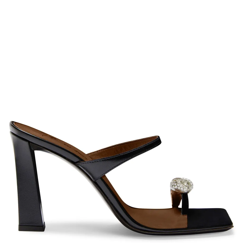 Mules With Crystal Embellishment