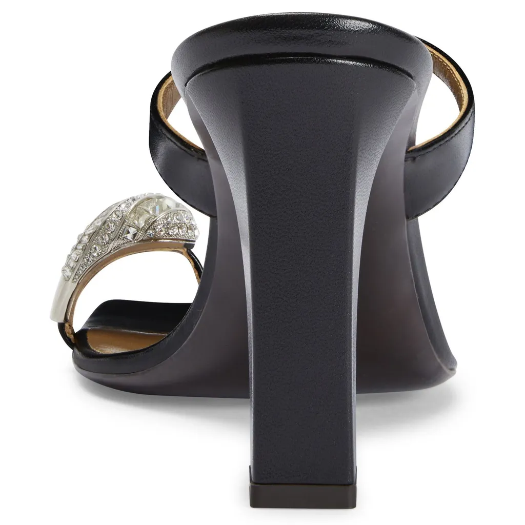 Mules With Crystal Embellishment
