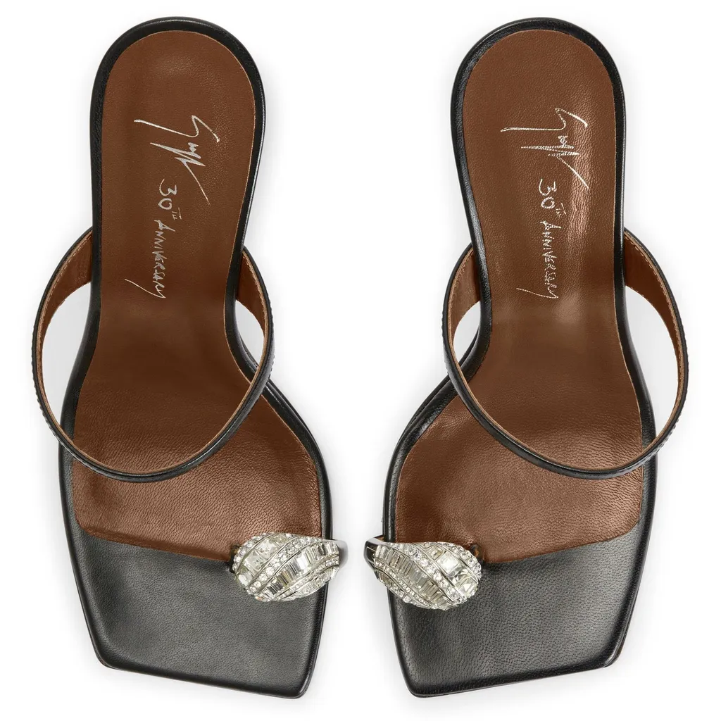 Mules With Crystal Embellishment