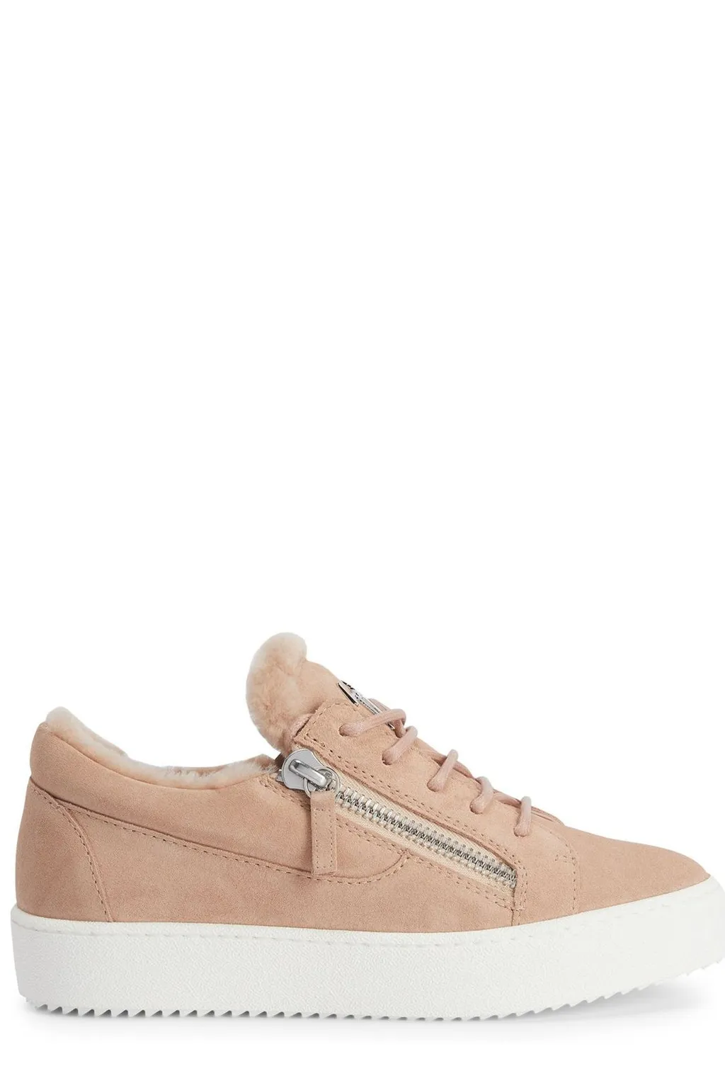 Low-Top Sneakers With Shearling Trim