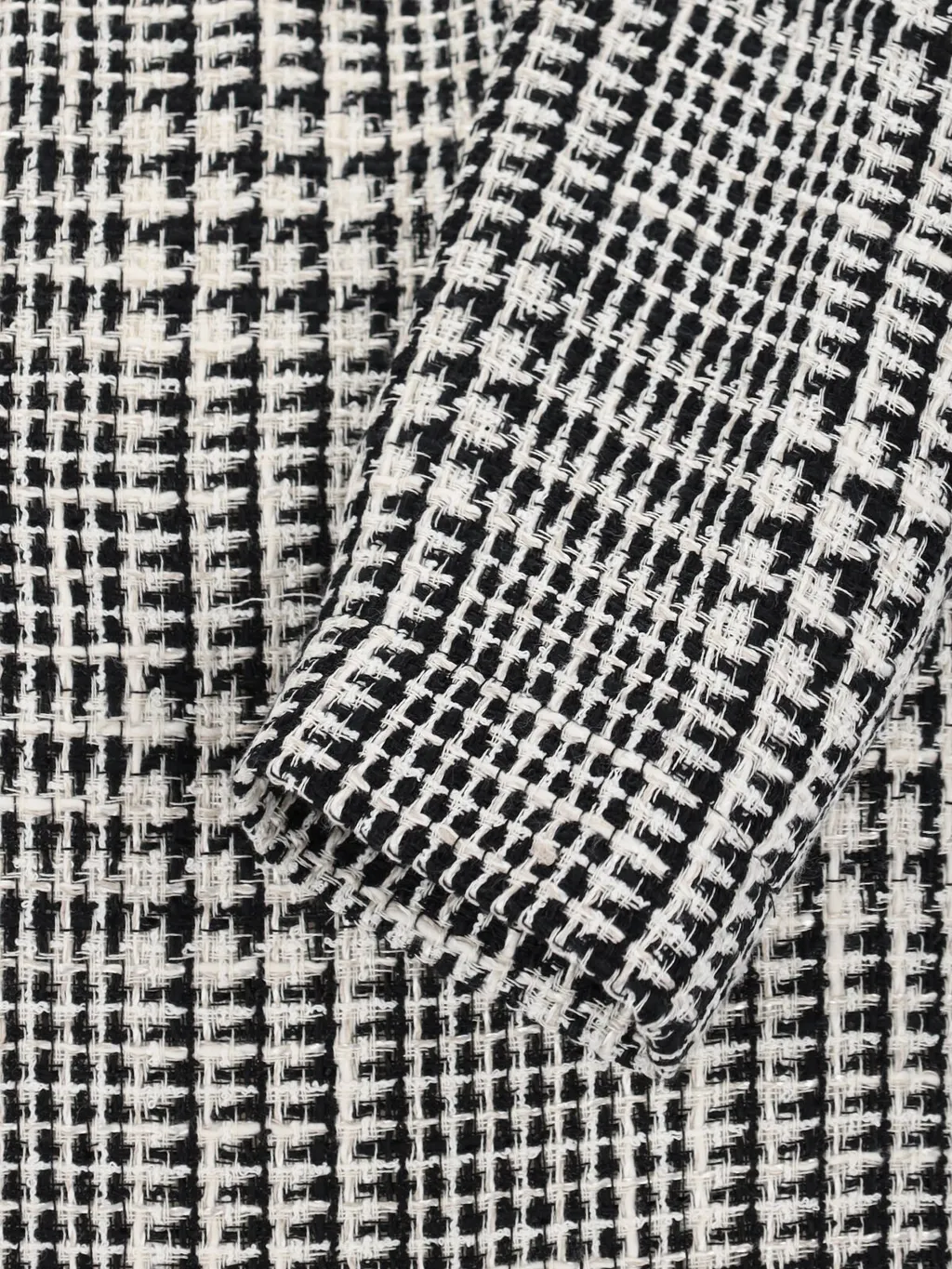 Houndstooth Print Long Sleeve Top