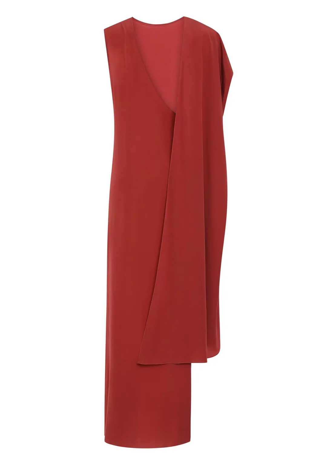 Asymmetric Draped Maxi Dress