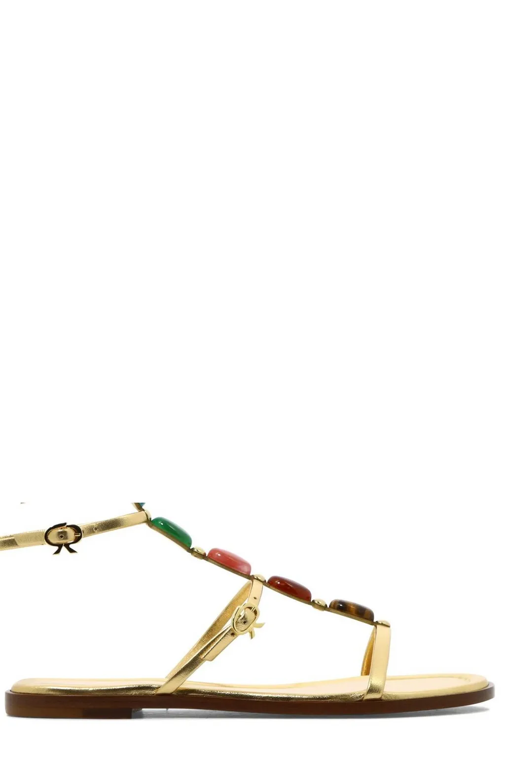 Flat Sandals With Gem Embellishments