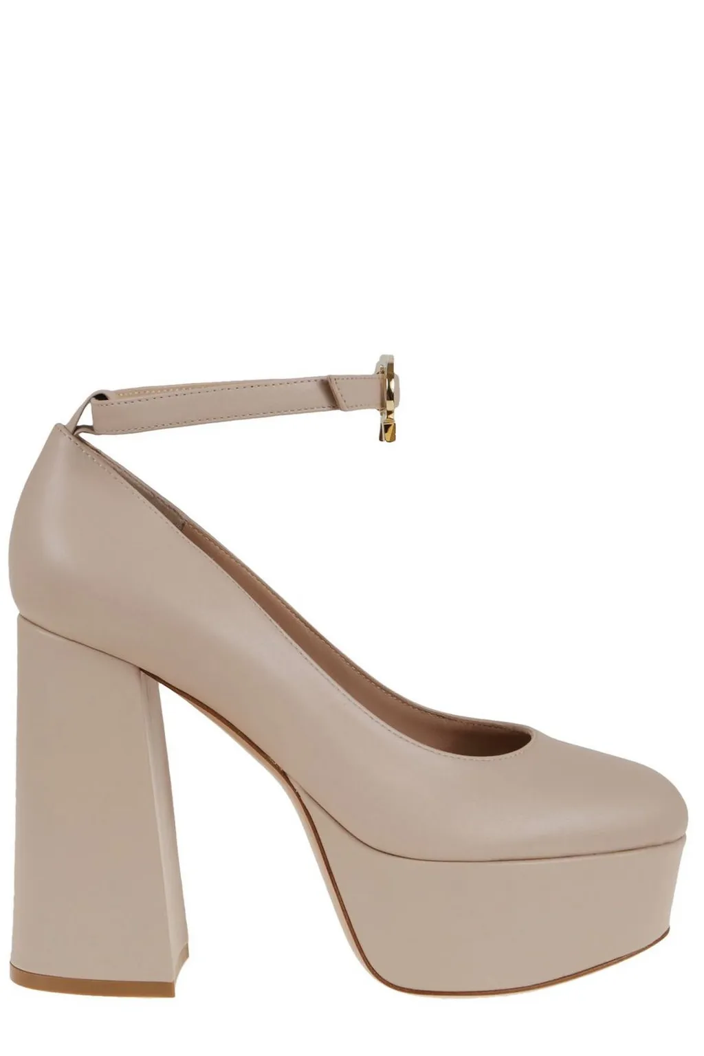 Platform Ankle Strap Pumps