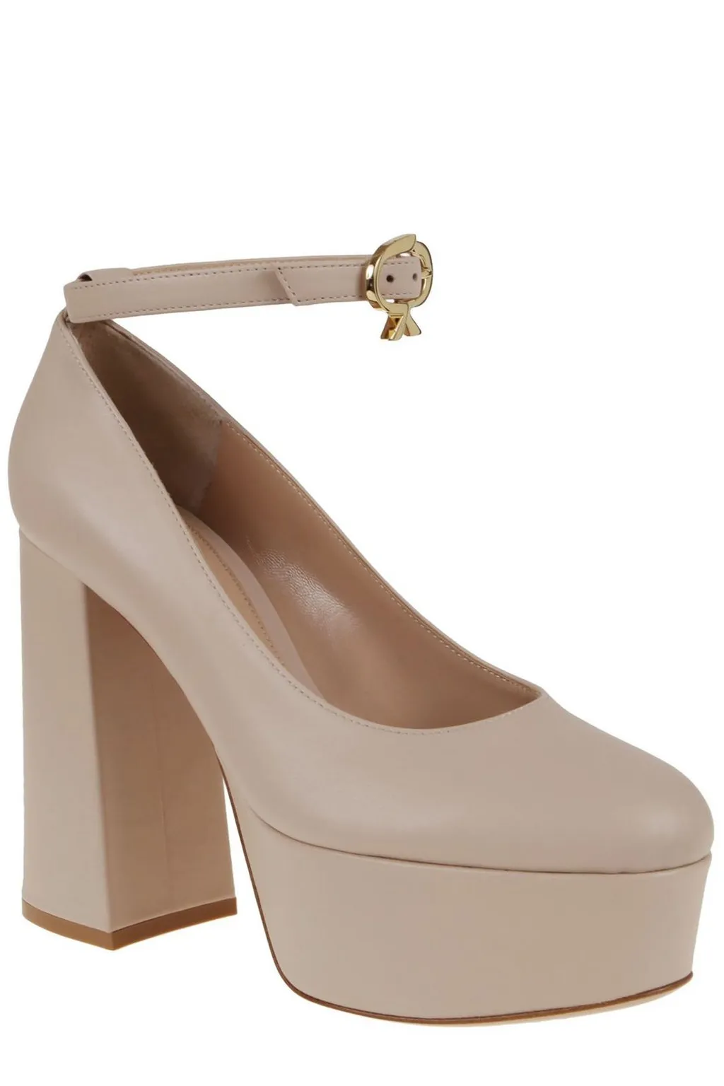 Platform Ankle Strap Pumps