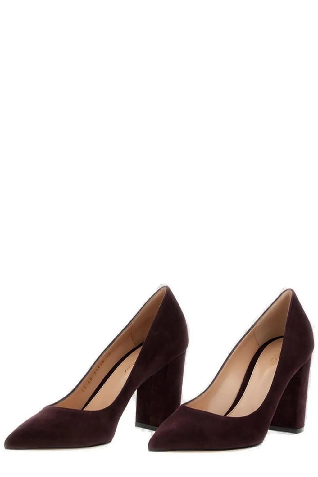 Pointed-Toe Block Heel Pumps