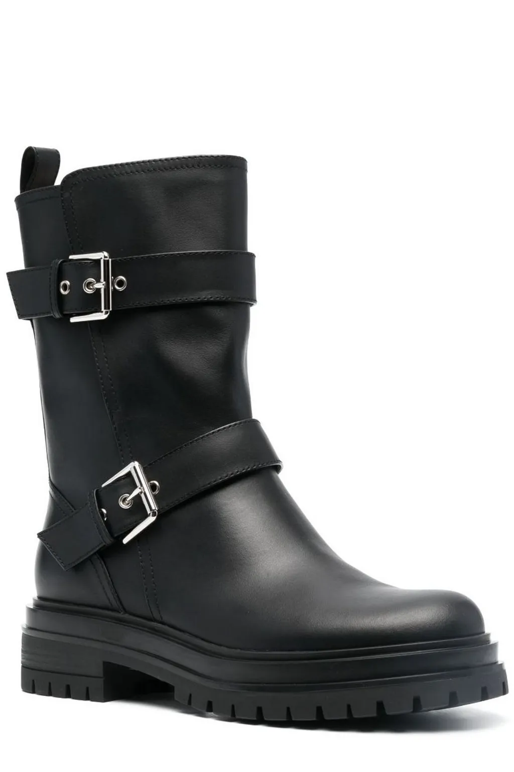 Buckled Leather Boots