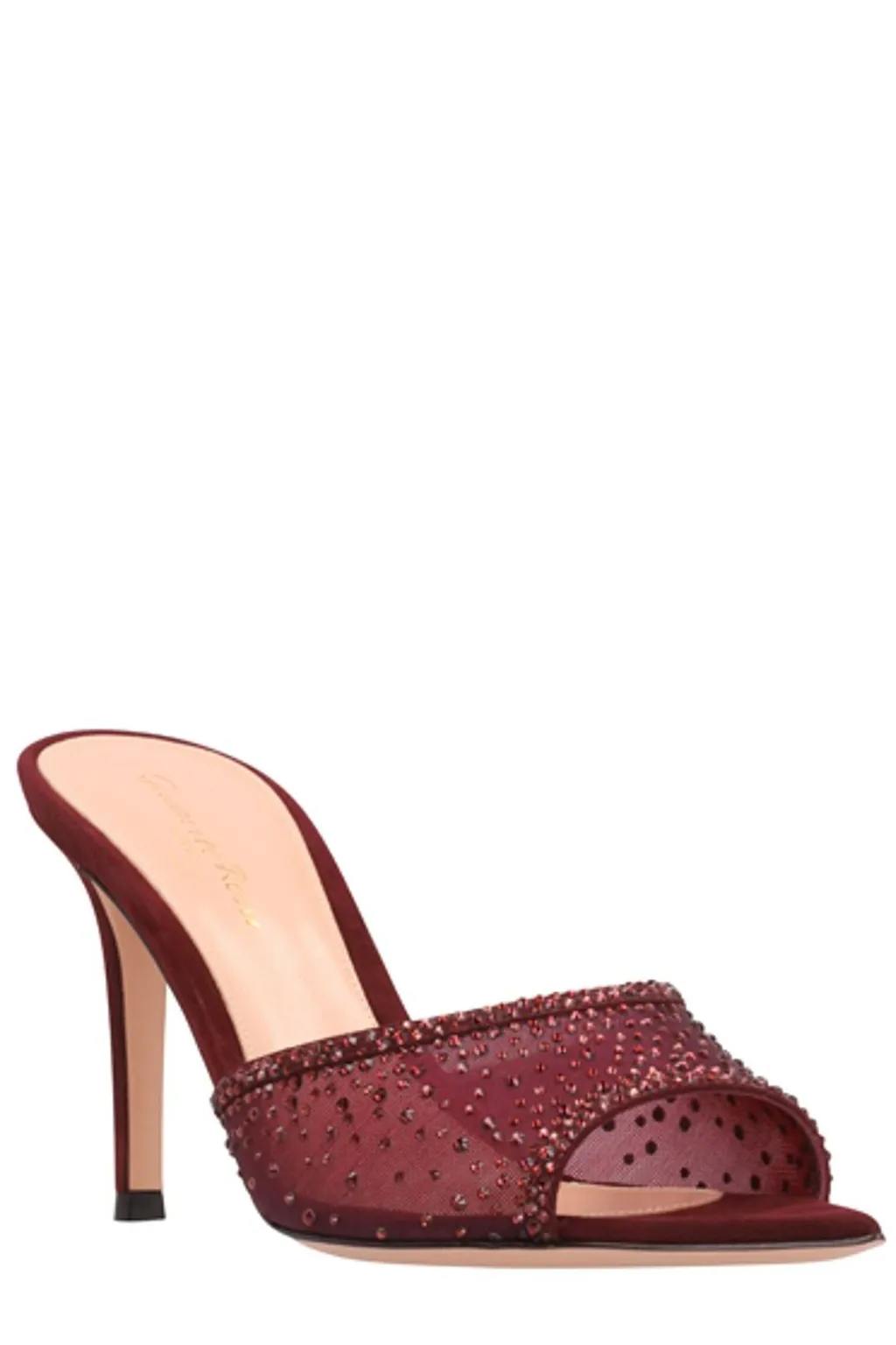Mules With Embellished Mesh