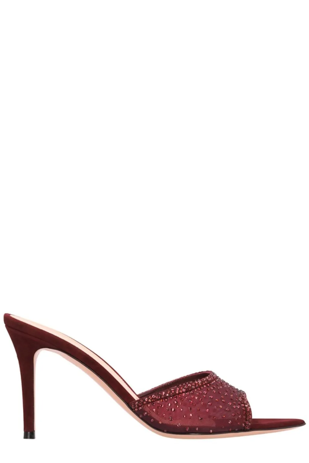 Mules With Embellished Mesh