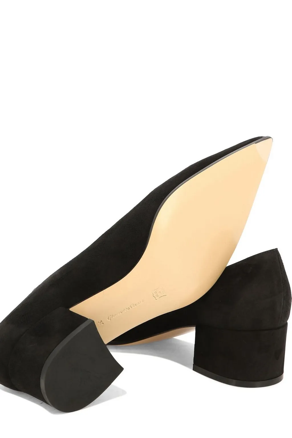 Pointed Toe Block Heel Pumps