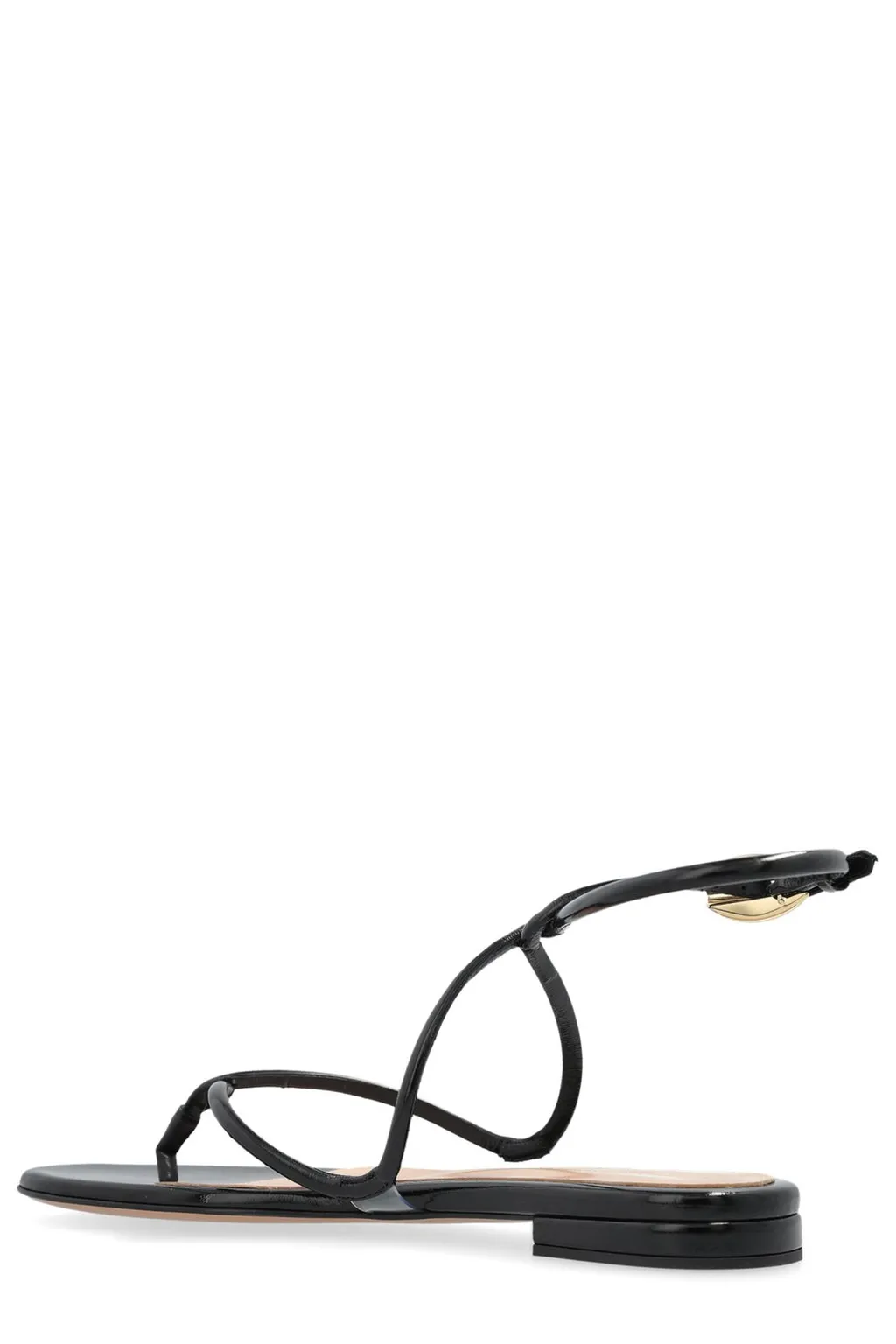 Thong Sandals With Golden Detail