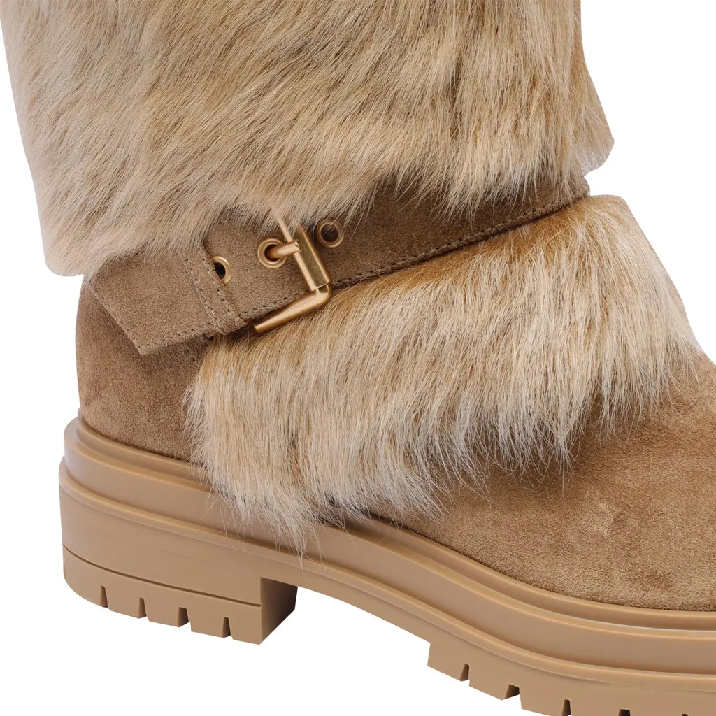 Knee-High Fur Boots