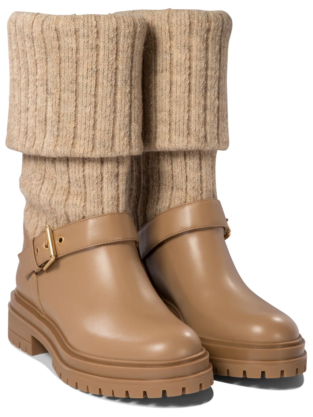 Boots With Knit Cuff