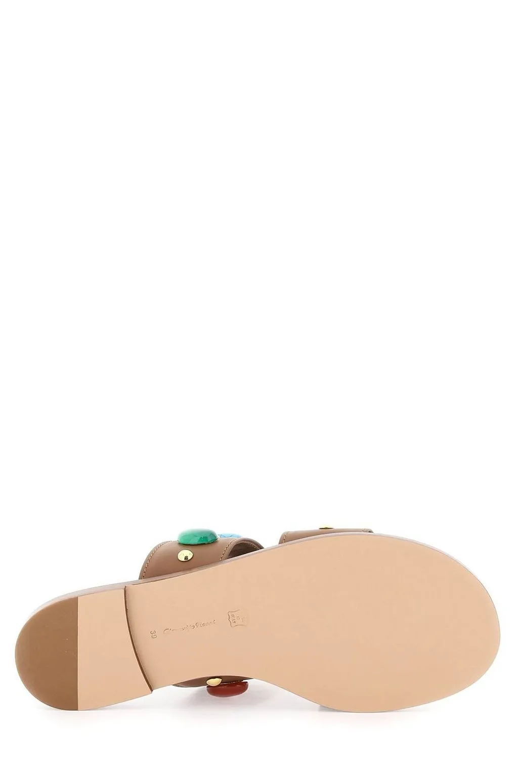 Flat Sandals With Gem Embellishments