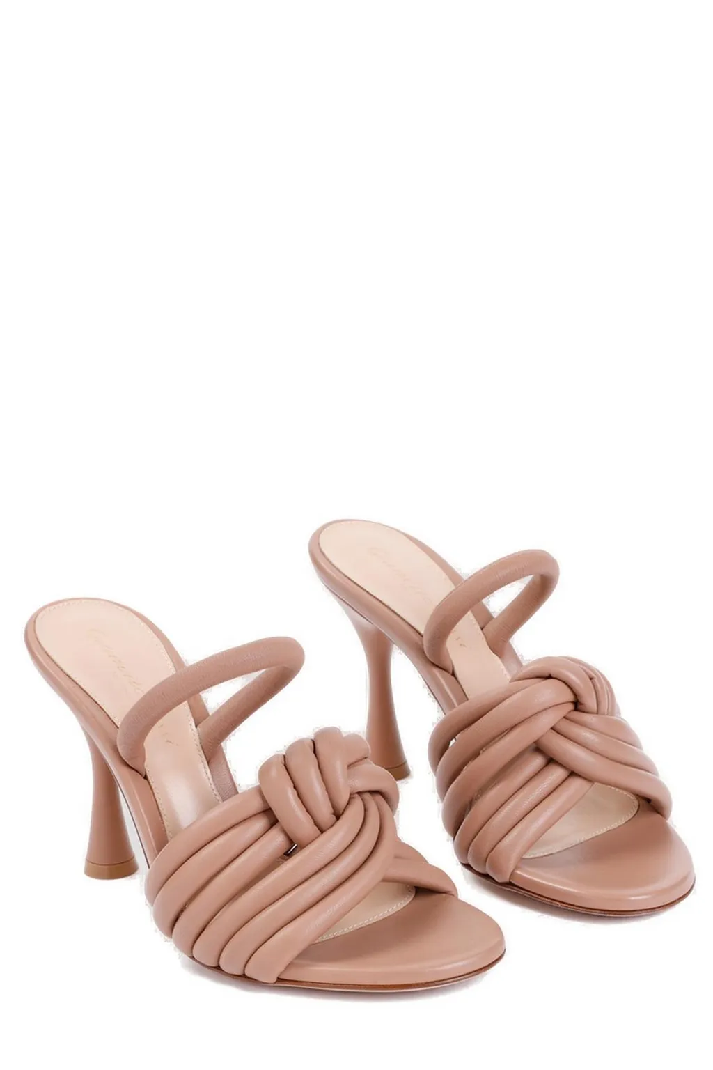 Padded Knot Heeled Mules
