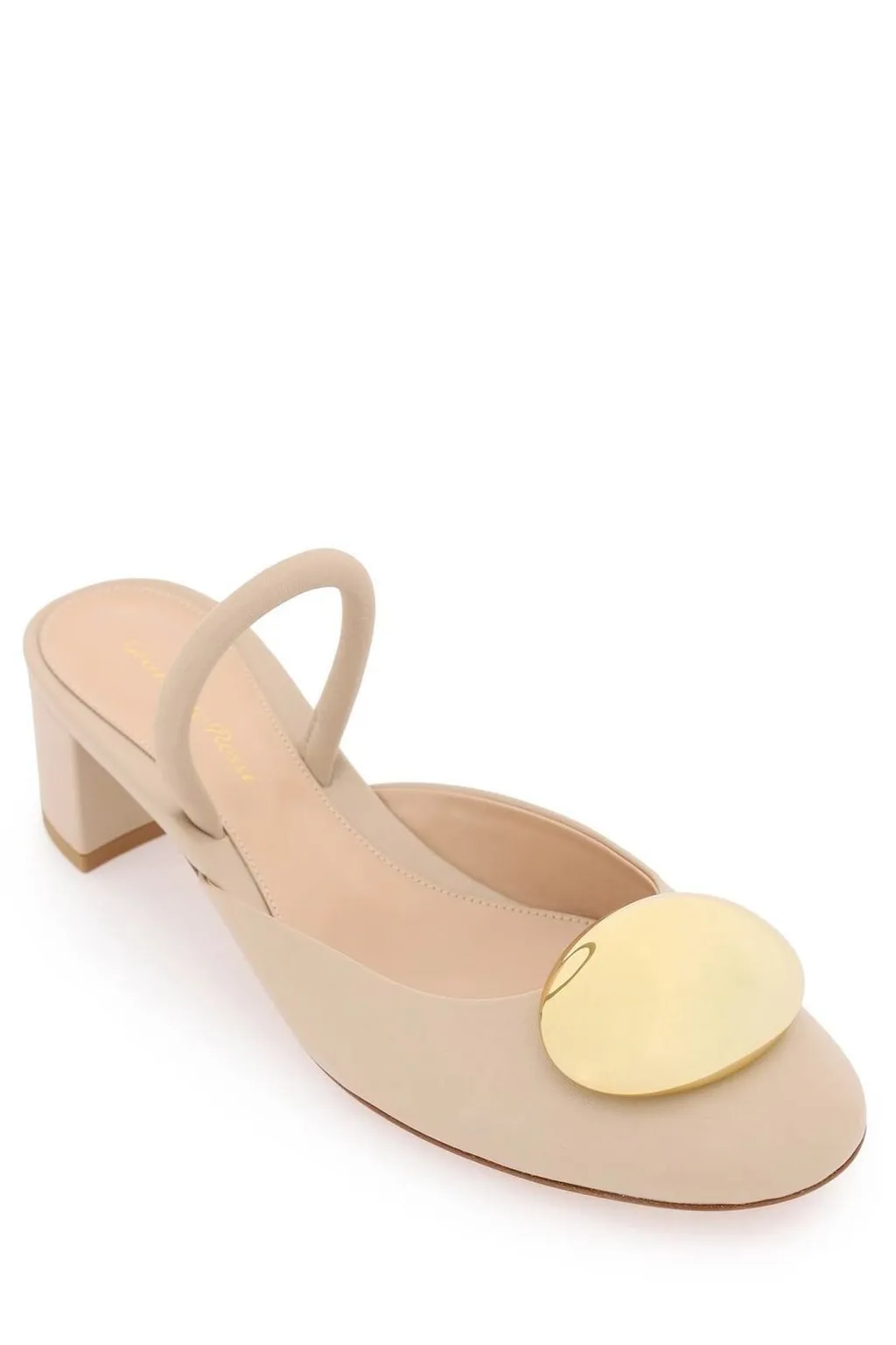 Mules With Golden Buckle