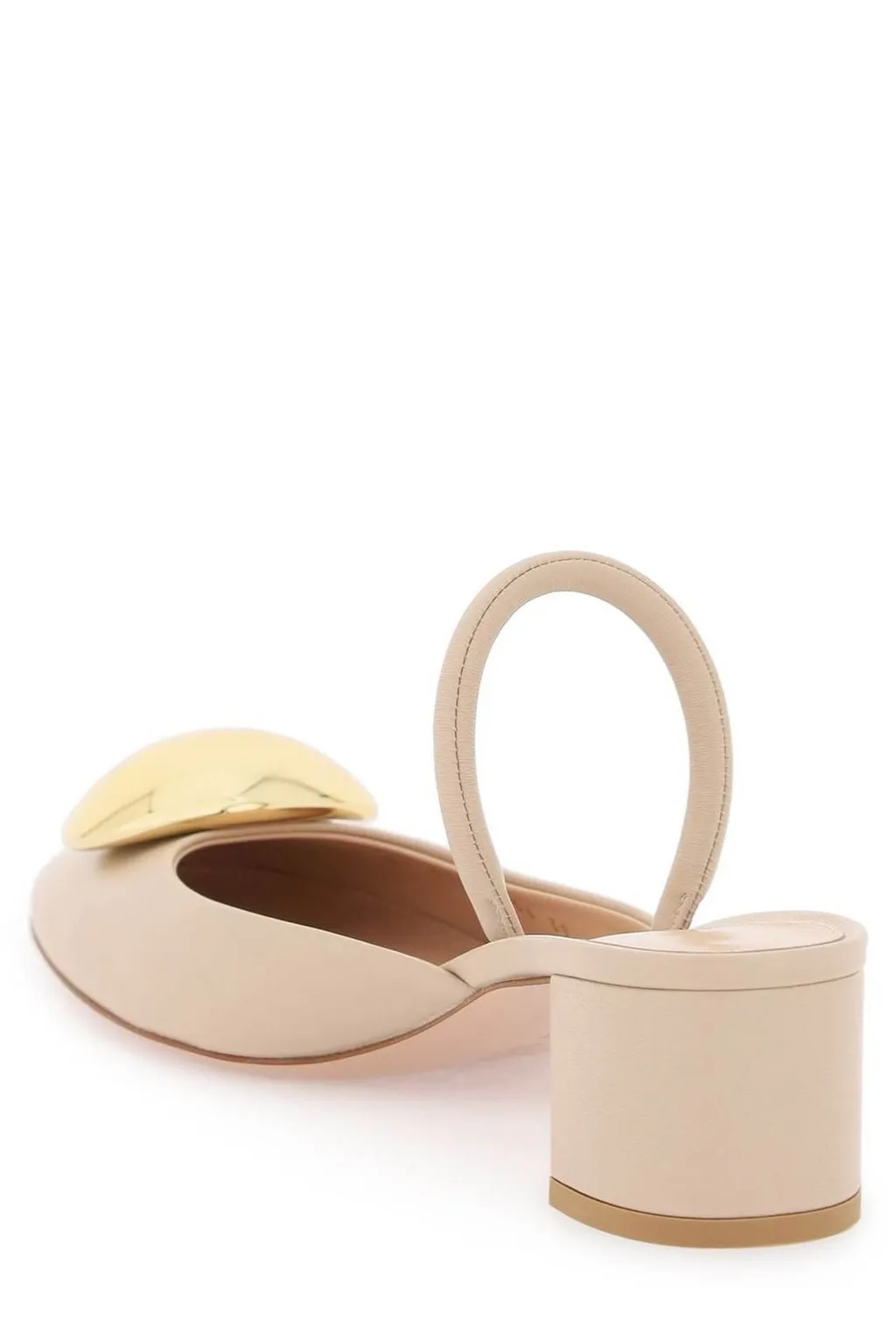 Mules With Golden Buckle