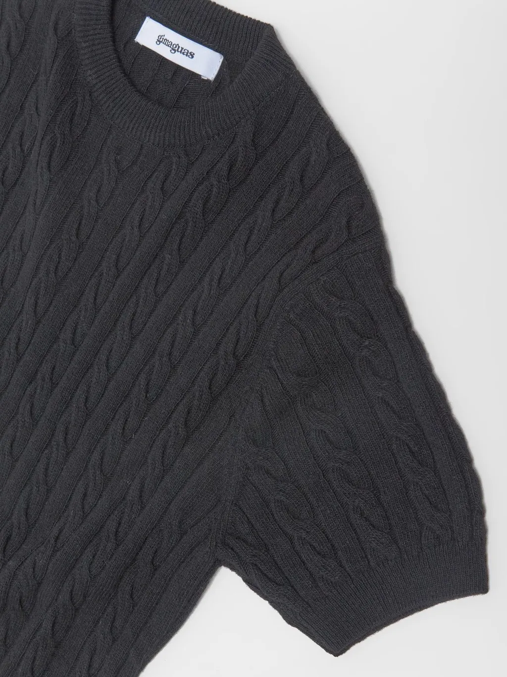 Cable Knit Short Sleeve Sweater