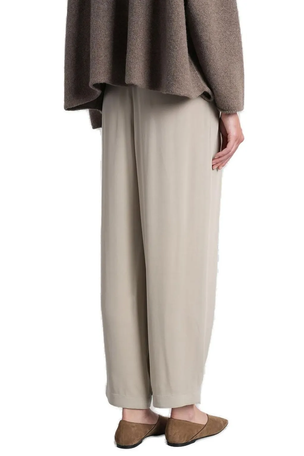 Pleated Wide-Leg Pants